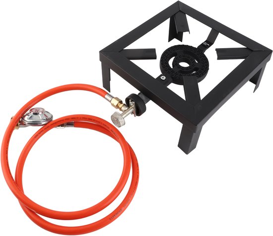 Campingkooktoestel - Gasstel - 8KW - incl. slang en drukregelaar van Merkloos