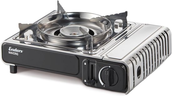 Campingkooktoestel Traploos Regelbaar met Piëzo-ontsteking en Veiligheidsfuncties - 2,2 kW, Incl. Draagtas van Bright Spark