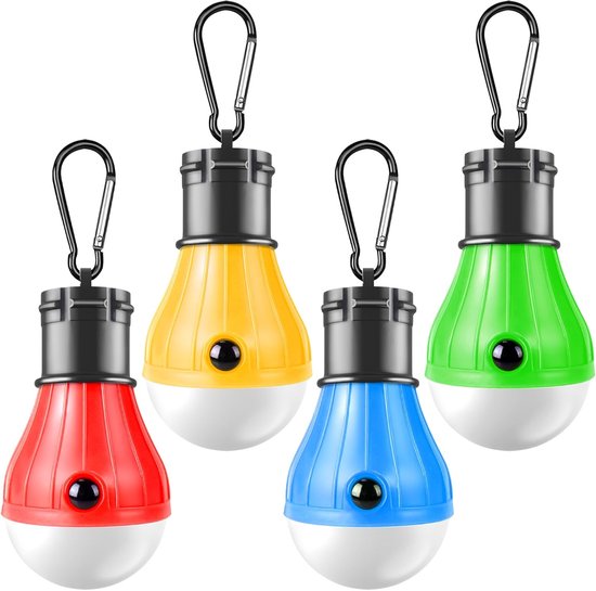 Campinglamp - 4delige - Camping - Creatief Verstelbaar LED Tentlamp - Draagbaar Kampeerlamp - Camplamp - Tent Verlichting - Lampjes - IPX4 Waterdicht - Fel - Battery Operated Emergency - 4 Lighting Modes - voor Outdoor /vissen /Reizen /kamperen
