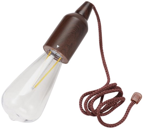 Campinglamp - Hanglamp - Trekschakelaar - LED -Hanglamp Batterij - Kan Tegen Een Stootje - Campinglampen - Tentlamp - Kampeerlamp - Tuinverlichting - Feestverlichting - Aaa-Batterijen Inbegrepen