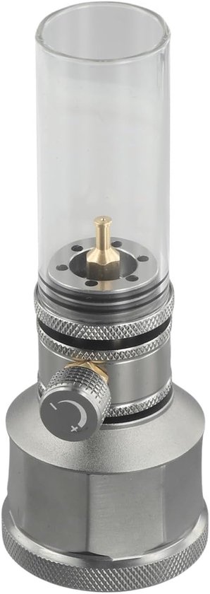 Campinglantaarn op Gas - Draagbare Gaslamp - Buitenverlichting - Instelbare Helderheid - 35g Capaciteit Bus - Aluminium