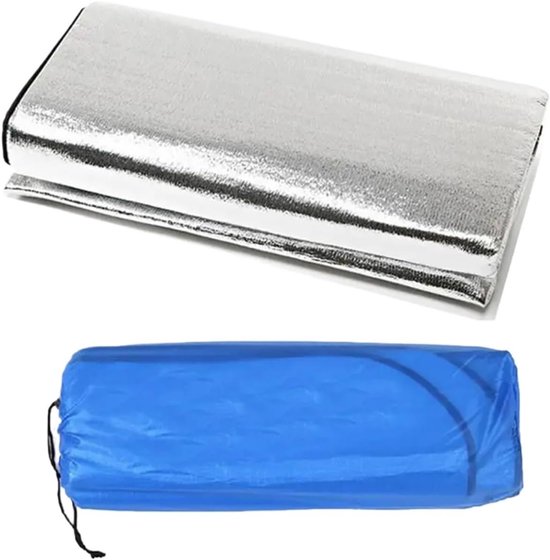 Campingmat Aluminium - Isolerende Vloermat - Outdoor Comfort - Waterdicht Anti-Vocht - 100 x 200 cm - Zilver