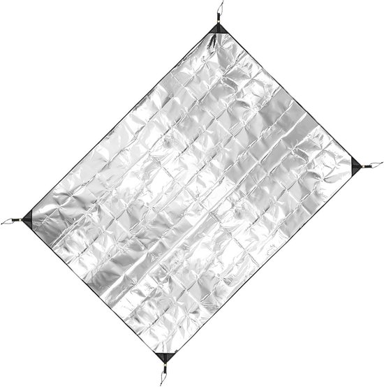 Campingmat Aluminiumfolie - Schuim Slaapmat - Outdoor Kamperen - Dubbelzijdig Waterdicht - 160x200cm - Zilver