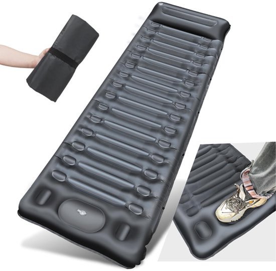 Campingmat met rugleuning - Isolatiemat - Verdikte slaapmat - Outdoor matras - Opvouwbaar - Duurzaam materiaal - Slaapmatras