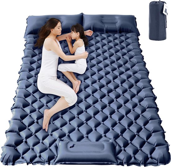 Campingmat met tweepersoonsbed Zelfopblazende campingmat met voetpomp van Camp