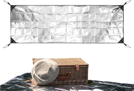 Campingmat schuimfolie - Isolatiemat buiten - Comfortabel kamperen - Waterdicht en reflecterend - 70 x 200 cm - Zilver