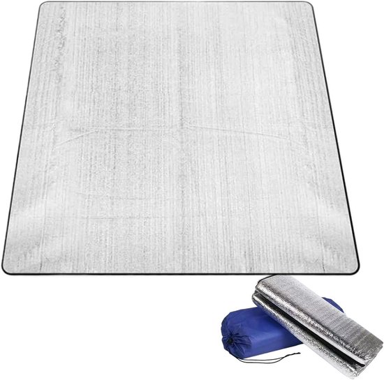 Campingmat Schuimfolie - Isolerende Onderlegger - Comfortabel Kamperen - Waterdichte Isolatie - 200x200 cm - Zilver
