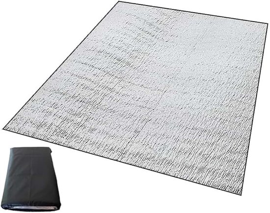 Campingmat, schuimmatten voor kamperen, reflecterende aluminiumfolie isolatiemat, opvouwbare dubbelzijdige tentmat, met waterdichte draagtas, grondmatten voor tent, 200 x 100 cm