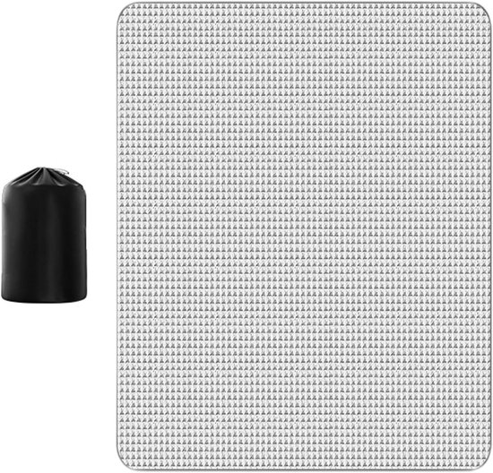 Campingmat Schuimrubber - Picknickonderlegger Wandelmatras - Outdoor Ontspanning - Warmte-isolerend Waterafstotend - 150 x 200 cm - Grijs