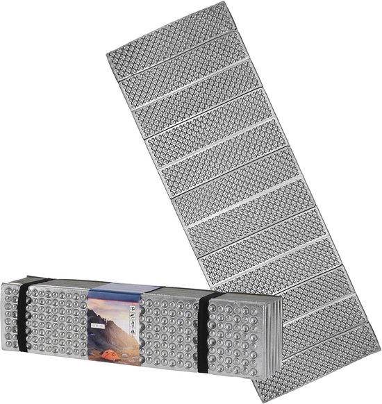Campingmat Schuimrubber - Slaapmat Vloermat - Outdoor Kamperen - Warmtereflecterend Oppervlak - 180 x 59 cm - Zilver