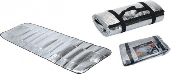 Campingmat slaapmatje - aluminium - 190 x 60 cm - kamperen - zilver van Abbey Camp