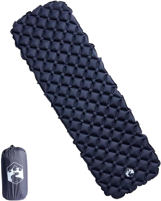 Campingmatras 1 persoon - Slaapmat luchtbed - Buiten slapen - Ultralicht en compact - 190 x 58 cm - Grijs