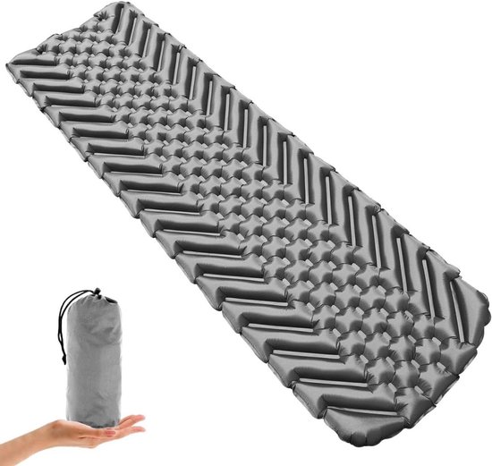 Campingmatras - Luchtmat - Buiten slapen - Compact en lichtgewicht - 190 x 56 cm - Blauw