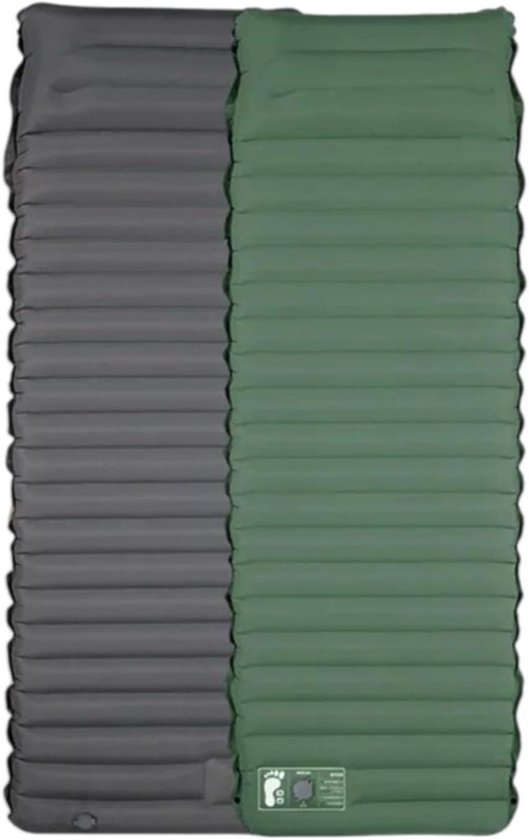 Campingmatras Zelfopblazend - Luchtbed Kamperen - Outdoor Slapen - Ingebouwde Opblaaspomp - 195 x 70 cm - Groen