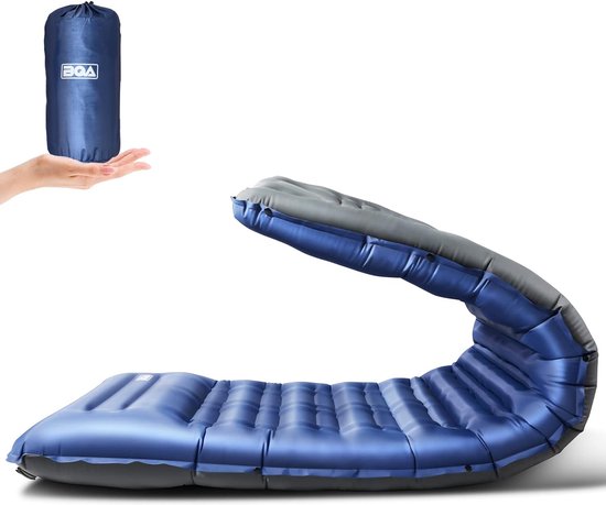 Campingslaapmat, extra dikke slaapmat, zelfopblazend, 10 cm opblaasbaar luchtbed, kamperen, slaapmat voor buiten, ultralicht, vochtbestendig, waterdicht en antislip van Merkloos