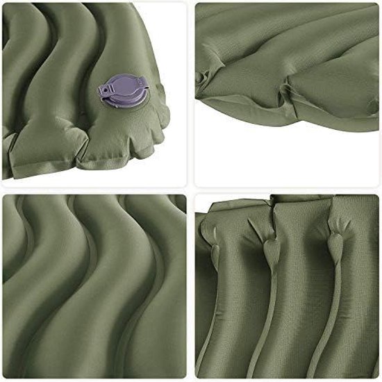 Campingslaapmat, kleine verpakkingsgrootte, opblaasbaar luchtmatras, kamperen, slaapmat voor buiten, ultralicht, vochtbestendig, waterdicht en antislip, herbruikbaar van Camp