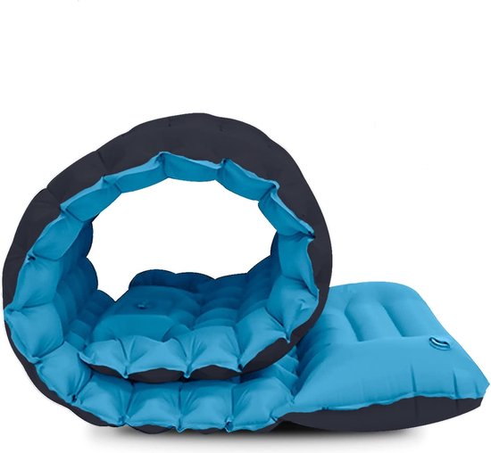 Campingslaapmat Zelfopblazend Ultralicht Outdoor met voetdrukpomp Opvouwbare slaapmat met kussen Thermische Iso-mat voor Trekking Beach van Camp