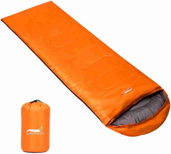 Campingslaapzak - Outdoor slaapzak - Kamperen en Backpacken - Waterdicht en Warm - 190 x 70 cm - Oranje