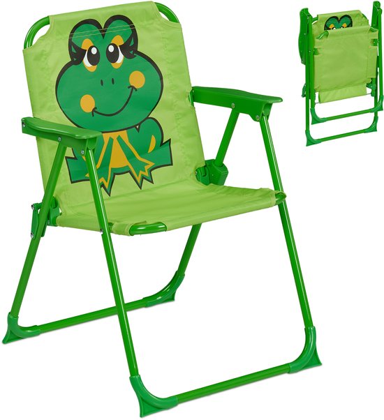 Campingstoel kinderen - opvouwbaar - zithoogte: 26 cm - kikker