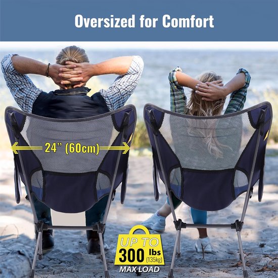 Campingstoel Opvouwbaar - Ultra Licht & Kleine Strandstoel Draagbare Aluminium Opvouwbare Campingstoelen - Outdoor Mini Stoel voor Strand, van Camp