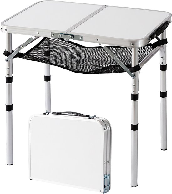 Campingtafel - 60x60x40 cm - wit