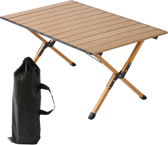 Campingtafel - 90x44x60 cm - naturel van Merkloos