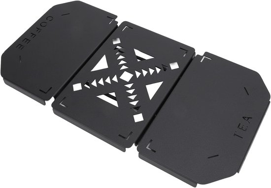 Campingtafel Aluminium - Koffiestation - Buiten Genieten - Niet-verwoestbare Installatie - 20 Kg Max - Zilver