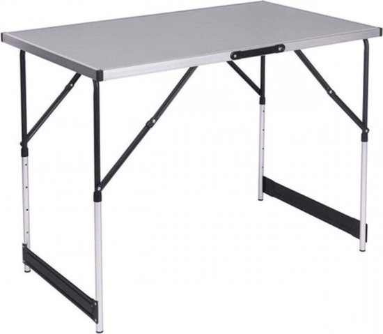 Campingtafel Inklapbaar - Kampeertafel, Partytafel - Opvouwbaar, Lichtgewicht & In Hoogte Verstelbaar - Grijs van Camp