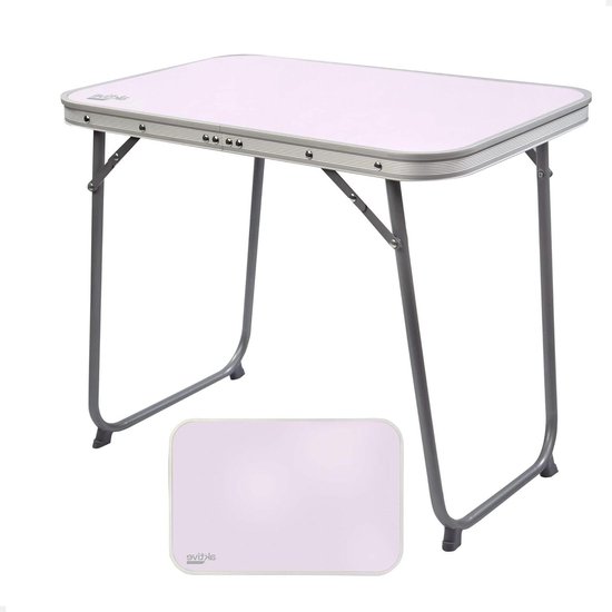 Campingtafel inklapbaar - lichte tafel inklapbare poten - afmetingen 60 x 40 x 50 cm - MDF stalen frame - malvakleuren - draaggreep (52870) van Camp