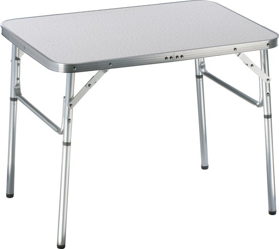 Campingtafel - opklapbaar - 75 x 55 x 70 cm - compact - met handvat van Merkloos