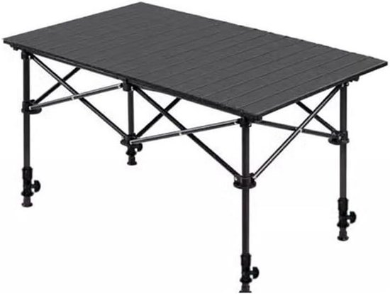Campingtafel Opvouwbaar - Picknicktafel Buiten - Buiten Eten - Lichtgewicht Aluminium - 100 kg draagvermogen - Grijs