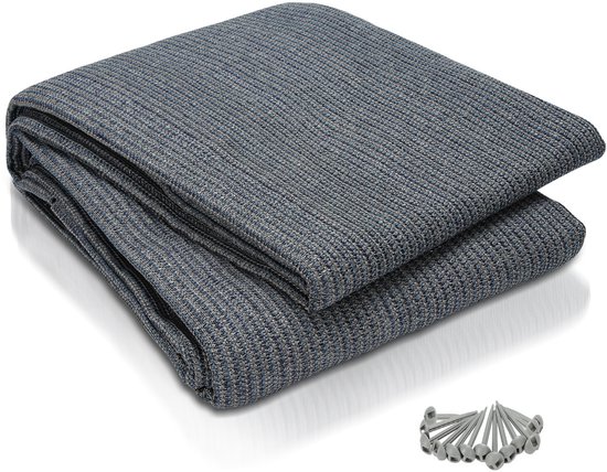 Campingtapijt Voortenttapijt Tenttapijt 300x600cm Blauwgrijs 13 Grondpennen van Merkloos