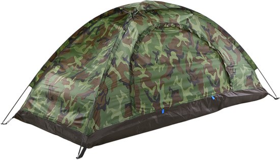 Campingtent 1 Persoon – 200 x 100 x 87 cm – Waterbestendig – Inclusief Draagtas – Voor Kamperen