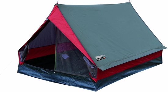 Campingtent 2 Personen Lichtgewicht – High Peak Minipack Huistent – Festivaltent – Muggenbescherming – Zwart van Merkloos