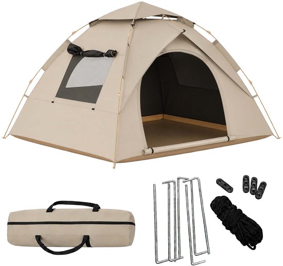 Campingtent - 200x145x230 cm - beige