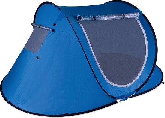 Campingtent - Automatische Pop-up - 2 Personen - UV Bestendig - Waterdicht - Winddicht - Inclusief Draagtas van Merkloos