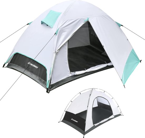 Campingtent, koepeltent voor 1-2 personen, 3-4 seizoenen, waterdicht en winddicht, ultralicht, uv-bestendig, kleine verpakkingsmaat, geschikt voor volwassenen, wandelen, kamperen en van Camp