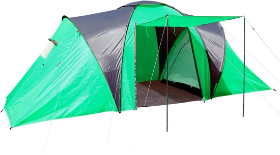Campingtent Loksa, 4-persoons koepeltent iglo tent festivaltent, 4 persoons ~ groen van Camping