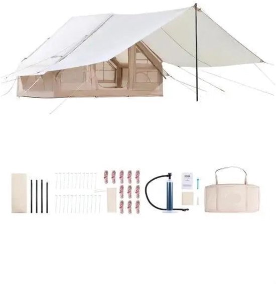 Campingtent - Opblaasbare Tent – Kampeertent – Gezinstent – Outdoor Tent – Snel Opzetten – Waterdicht 300D Oxford van Merkloos