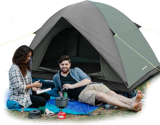 Campingtent, ultralichte tent voor 2 personen, waterdichte koepeltent, snelle opbouw, kleine verpakkingsmaat, fietstas, tent voor outdoor, wandelen, gezinnen, camping, festival van Merkloos