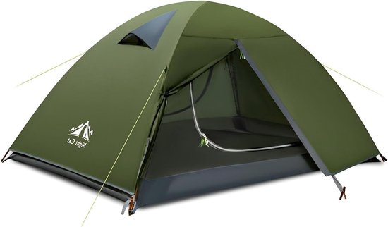 Campingtent voor 2 Personen, Waterdicht, Lichtgewicht en Snel Op te Zet, Ideaal voor Trekking en Hiking