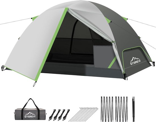 Campingtent, werptent, koepeltent, waterdicht, winddicht, dome tent, 2 personen, ultralichte tent voor camping, outdoor, trekking van Merkloos