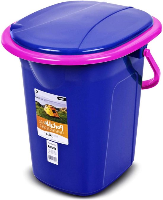 Campingtoilet 19 liter - draagbare toiletemmer voor op reis en camping van Camp