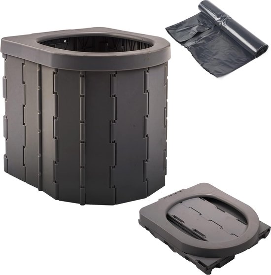 Campingtoilet, mobiel toilet, separaat toilet, draagbaar toilet voor buiten of binnen, opvouwbaar potje voor autokamperen van Camp