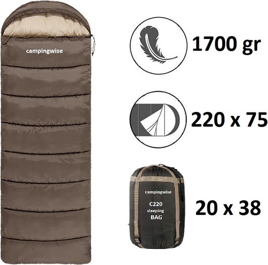 Campingwise all season slaapzak - Incl. handige opbergzak van Campingwise