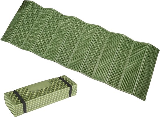 Campingwise | Isolatiemat | Opvouwbaar| 183 x 61 x 2.0 cm| groen/grijs van Camping
