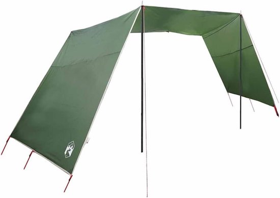 Campingzeil - Buiten Tarp - Bescherming tegen weer - Waterdicht en UV-bestendig - 250 x 240 x 220 cm - Groen