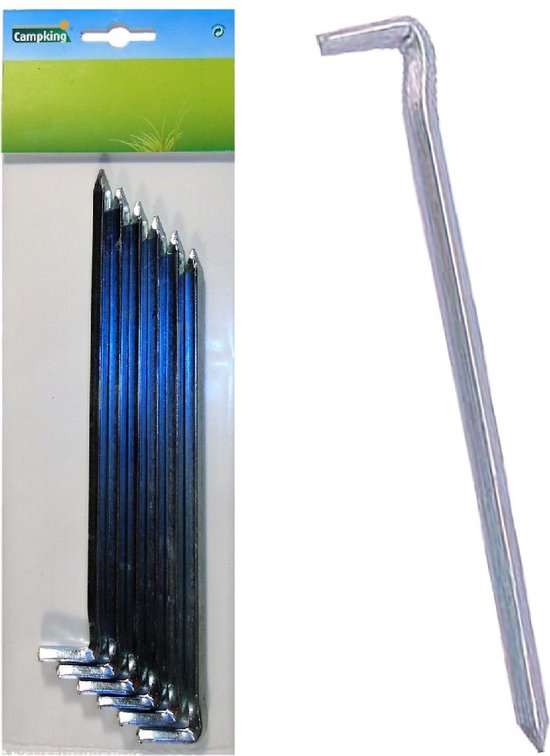 Campking Grondpen Vierkant - 16 cm x 5 mm - 6 stuks van Campking
