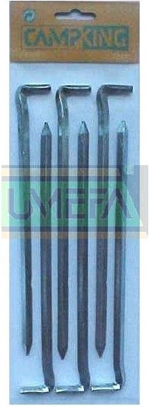 Campking Grondpen Vierkant - 20 cm x 6 mm - 6 stuks van Campking