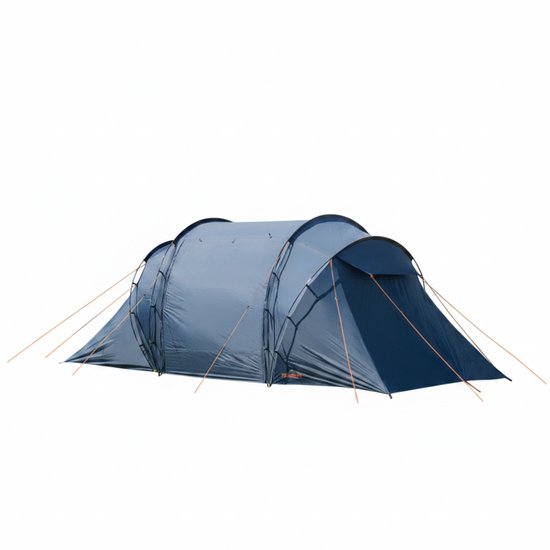 Campout 4-Persoons Vis-à-Vis Koepeltent – 2 Slaapcabines – 5000 mm Waterdicht – Leefruimte – 15 min Opzettijd – Incl. Luifelstokken, Haringen & Draagtas